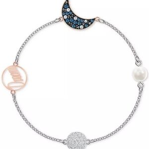 Swarovski Remix Imitation Pearl & Crystal Charm Magnetic Clasp Bracelet NWOT✨️